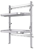 26-4058-02 2 level fold-up shelving unit, 41"Wide x 21"Deep x 58"High