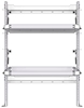 26-4058-02 2 level fold-up shelving unit, 41"Wide x 21"Deep x 58"High