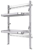 26-4058-20 2 level fold-up shelving unit, 41"Wide x 18"Deep x 58"High