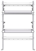 26-4063-02 2 level fold-up shelving unit, 41"Wide x 21"Deep x 63"High