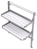 26-5063-02 2 level fold-up shelving unit, 53"Wide x 21"Deep x 63"High