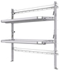 26-6063-02 2 level fold-up shelving unit, 63"Wide x 21"Deep x 63"High