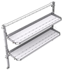 26-7058-20 2 level fold-up shelving unit, 77"Wide x 18"Deep x 58"High