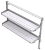 26-7058-20 2 level fold-up shelving unit, 77"Wide x 18"Deep x 58"High