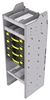 15-1858-4 Profiled back carry case cabinet 18-7/8"Wide x 18.5"Deep x 58"High with 4 Carrycases