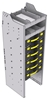15-1858-6 Profiled back carry case cabinet 18-7/8"Wide x 18.5"Deep x 58"High with 6 Carrycases