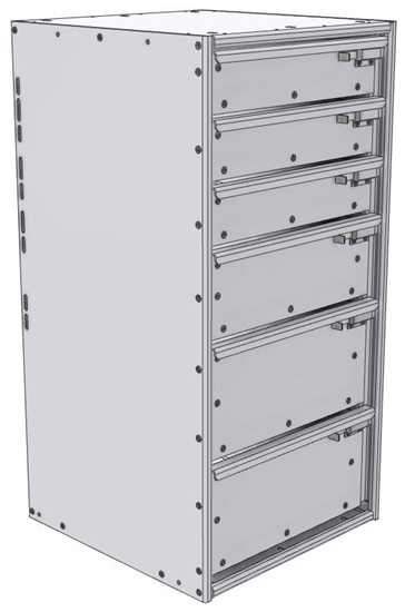 16-1836-312 Tool drawer 18" Wide X 18.5" Deep X 35-11/16" High with 6 drawers