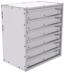 16-2526-600 Tool drawer 24" Wide X 15.5" Deep X 25-11/16" High with 6 drawers
