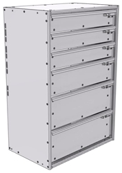 16-2536-312 Tool drawer 24" Wide X 15.5" Deep X 35-11/16" High with 6 drawers