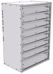 16-2536-710 Tool drawer 24" Wide X 15.5" Deep X 35-11/16" High with 8 drawers