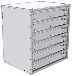 16-2826-600 Tool drawer 24" Wide X 18.5" Deep X 25-11/16" High with 6 drawers