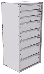 16-2848-332 Tool drawer 24" Wide X 18.5" Deep X 47-11/16" High with 8 drawers