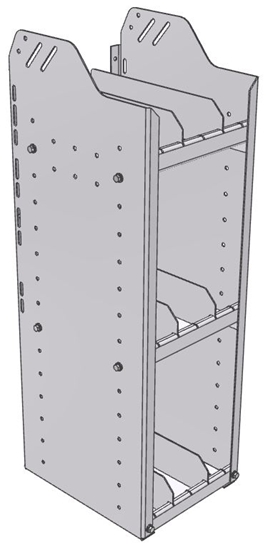 28-1336-3 Square Back Bookshelf, 11"Wide x 13.5"Deep x 36"High with 3 shelves