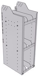 28-1536-3 Square Back Bookshelf, 11"Wide x 15.5"Deep x 36"High with 3 shelves