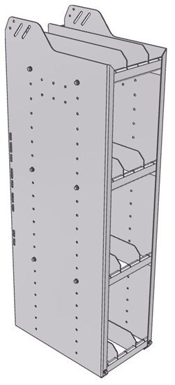 28-1848-4 Square Back Bookshelf, 11"Wide x 18.5"Deep x 48"High with 4 shelves