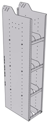 28-1858-4 Square Back Bookshelf, 11"Wide x 18.5"Deep x 58"High with 4 shelves