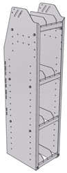 29-1348-4 Profiled Back Bookshelf, 11"Wide x 13.5"Deep x 48"High with 4 shelves