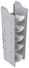 32-C558-5 Square Back Refrigerant Combo Shelf Unit 15.45"Wide x 15.5"Deep x 58"High for 1 large and 4 small bottles