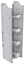 32-L358-4 Square Back Refrigerant Shelf Unit 15.45"Wide x 13.5"Deep x 58"High for 4 large bottles