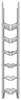 32-S372-6 Square Back Refrigerant Shelf Unit 12.45"Wide x 13.5"Deep x 72"High for 6 small bottles