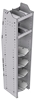 33-C572-4 Profiled Back Refrigerant Combo Shelf Unit 15.45"Wide x 15.5"Deep x 72"High for 2 large and 2 small bottles