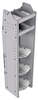 33-L363-3 Profiled Back Refrigerant Shelf Unit 15.45"Wide x 13.5"Deep x 63"High for 3 large bottles