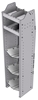 33-L363-3 Profiled Back Refrigerant Shelf Unit 15.45"Wide x 13.5"Deep x 63"High for 3 large bottles