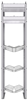 33-L363-3 Profiled Back Refrigerant Shelf Unit 15.45"Wide x 13.5"Deep x 63"High for 3 large bottles