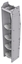 33-L372-4 Profiled Back Refrigerant Shelf Unit 15.45"Wide x 13.5"Deep x 72"High for 4 large bottles