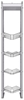 33-L372-4 Profiled Back Refrigerant Shelf Unit 15.45"Wide x 13.5"Deep x 72"High for 4 large bottles