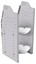 33-L536-2 Profiled Back Refrigerant Shelf Unit 15.45"Wide x 15.5"Deep x 36"High for 2 large bottles