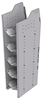 33-S858-5 Profiled Back Refrigerant Shelf Unit 12.45"Wide x 18.5"Deep x 58"High for 5 small bottles