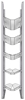33-S858-5 Profiled Back Refrigerant Shelf Unit 12.45"Wide x 18.5"Deep x 58"High for 5 small bottles