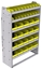 23-4563-6 Profiled back bin shelf unit 43"Wide x 15.5"Deep x 63"High with 6 shelves