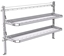 26-7048-20 2 level fold-up shelving unit, 77"Wide x 18"Deep x 48"High