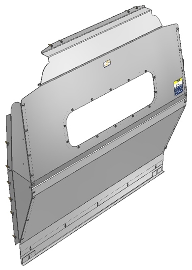 10-FT02-123 Window Contoured Partition for Ford Transit Medium Roof