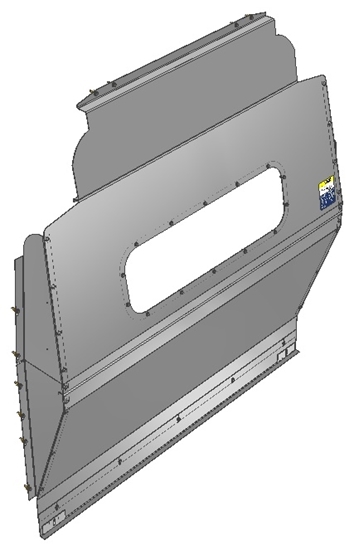 10-FT03-123 Window Contoured Partition for Ford Transit High Roof