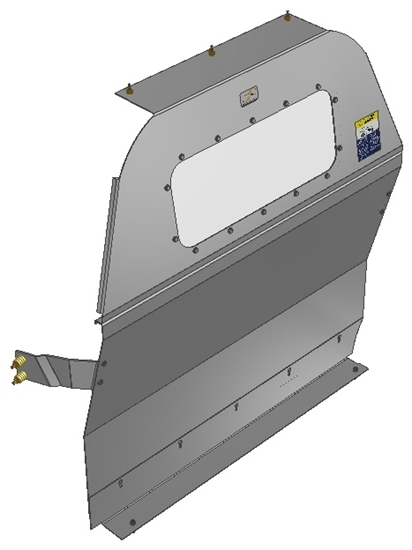 10-CC01-123 Window Contoured Partition for Chevrolet City Express Std. Roof 