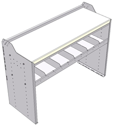 18-5836-1W Workbench 48"Wide x 18.5"Deep x 36"high with 1 standard divider shelf and a 1.5" thick hardwood worktop