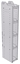 28-9563-5 Square Back Bookshelf, 9"Wide x 15.5"Deep x 63"High with 5 shelves