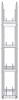 29-9358-4 Profiled Back Bookshelf, 9"Wide x 13.5"Deep x 58"High with 4 shelves