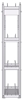 29-9548-4 Profiled Back Bookshelf, 9"Wide x 15.5"Deep x 48"High with 4 shelves