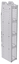 29-9563-5 Profiled Back Bookshelf, 9"Wide x 15.5"Deep x 63"High with 5 shelves