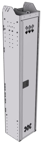 12-1172-3 Square back locker cabinet 14"Wide x 11.5"Deep x 72"High with 3 shelves and 2 hooks and hang rod