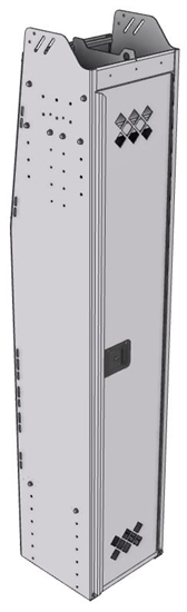 13-1372-3 Profiled back locker cabinet 14"Wide x 13.5"Deep x 72"High with 3 shelves and 2 hooks and hang rod