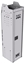 13-1558-3 Profiled back locker cabinet 14"Wide x 15.5"Deep x 58"High with 3 shelves and 2 hooks and hang rod