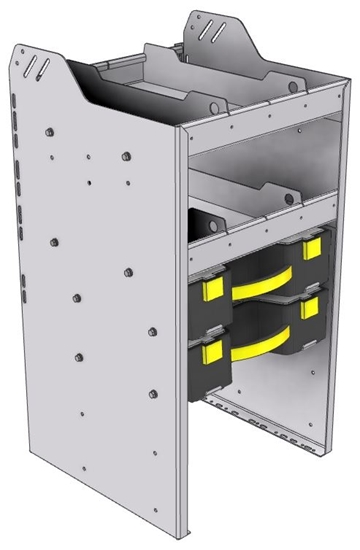 14-1836-2 Square back carry case cabinet 18-7/8"Wide x 18.5"Deep x 36"High with 2 Carrycases