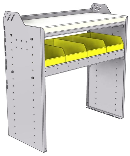 18-3536-5W Workbench 34.5"Wide x 15.5"Deep x 36"high with 1 bin shelf and a 1.5" thick hardwood worktop