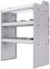 18-3542-2W Workbench 34.5"Wide x 15.5"Deep x 42"high with 2 standard divider shelves and a 1.5" thick hardwood worktop