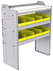 18-3542-6W Workbench 34.5"Wide x 15.5"Deep x 42"high with 2 bin shelves and a 1.5" thick hardwood worktop